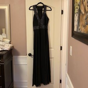 Dress the Population black sequin long dress
